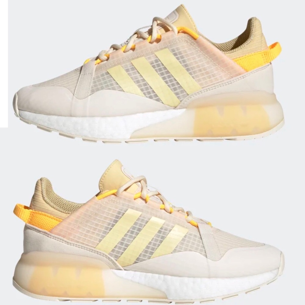 adidas Women’s ZK 2K Boost Pure Shoes in “Wonder White Orange Tint” US Size 9